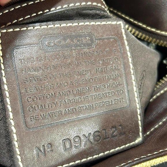Vintage 1998 Coach Usa‎ Canvas Leather Hand Bag D9X6121 - Picture 8 of 8